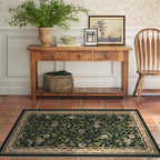 RUGGABLE x Morris & Co Washable Area Rug – Pomegranate Blue Green 3x5, Stain-Resistant, Non-Slip – Small Machine Washable Rugs for Living Room, Bedroom, Hallway, Entryway & Office–with Cushioned Pad