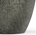 SIMPLIHOME Preston Modern Industrial 22 inch Wide Metal Metal Side Table in Antique Silver , Fully Assembled for the Living Room and Bedroom