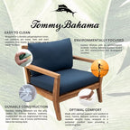 Tommy Bahama Deep Seating Lounge Cushion, 26" X 30" X 4", Bamboo Bay Cobalt
