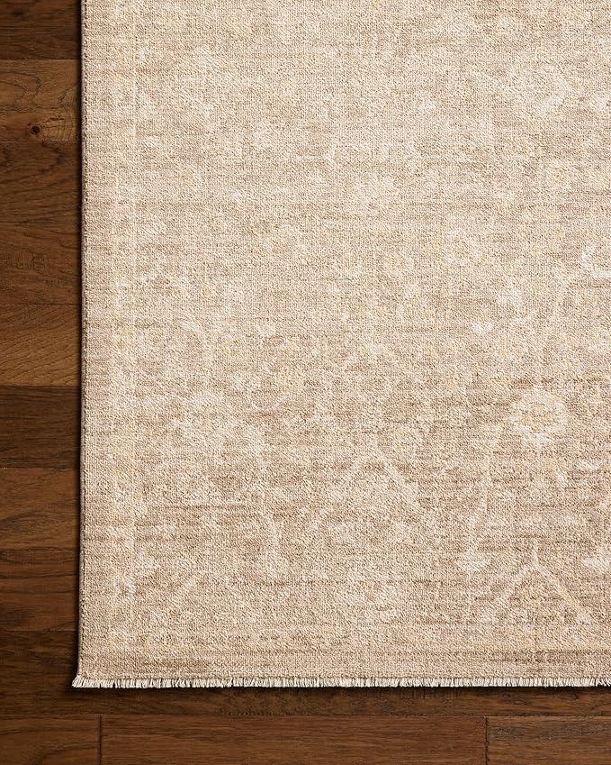 Loloi Chris Loves Julia Palma Collection PLM-01 Bark/Natural 2'-7" x 10'-0" Runner Rug Vintage Style Boho Living Room Bedroom Carpet