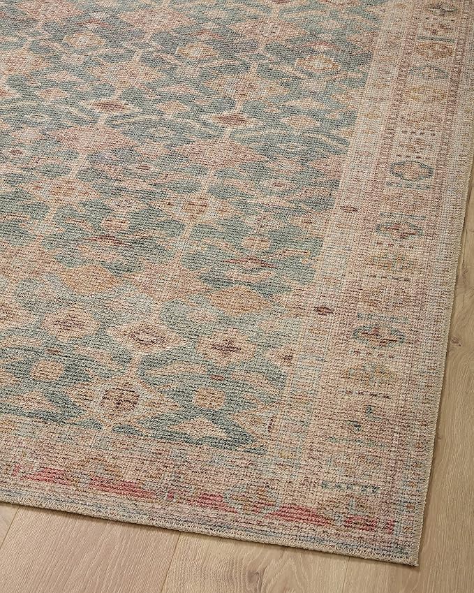 Loloi Angela Rose Aubrey Collection AUB-02 Aqua/Sand 2'-6" x 9'-6", .19" Pile Height, Runner Rug