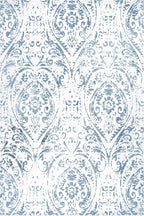 Home Dynamix Nicole Miller Patio Sofia Juniper Indoor/Outdoor Area Rug 5'2"x7'2", Distressed Damask Ivory/Blue