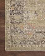 Loloi Magnolia Home by Joanna Gaines Millie Collection MIE-03 Gold/Charcoal 2'-7" x 12'-0", .25" Pile Height, Runner Rug