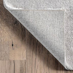 nuLOOM 2' x 8' Cozy Plush Area Rug, Machine Washable, Non-Slip, Soft Fluffy Shag Carpet for Living Room Bedroom Kids Room Nursery Home Decor, Loni Light Grey