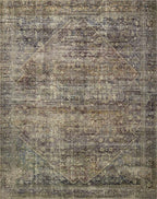 Loloi Amber Lewis Morgan Collection MOG-05 Spice/Lagoon 3'-6" x 5'-6" 38" Thick Accent Rug feat. CloudPile, Neutral, Room Décor, Vintage Inspired, Livingroom, Bedroom, Dining Area