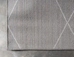 Unique Loom Trellis Frieze Collection Area Rug - Geometric (2' x 3' 1", Dark Gray/ Ivory)