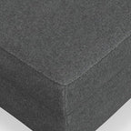 SIMPLIHOME Ava Sofa and Ottoman in 100% Recycled Polyester Performance Fabric, Pebble Grey, 90-inch-Wide 3-Seater Couch and Matching 36-inch-Wide Table Ottoman for Living Room, 2-Piece Set