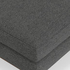 SIMPLIHOME Morrison Mid-Century Modern 89 inch Wide Sofa with Ottoman Set in Charcoal Grey Tightly Woven Performance Fabric for the Living Room and Family Room
