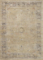 Loloi Magnolia Home by Joanna Gaines Millie Collection MIE-03 Gold/Charcoal 11'-6" x 15'-7", .25" Pile Height, Area Rug