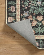Loloi Rifle Paper Co. Eden Collection EDE-02 Mughal Garden Black 2'-3" x 3'-9" Accent Rug feat. CloudPile™