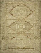 Loloi Magnolia Home by Joanna Gaines Sinclair Collection SIN-02 Khaki/Tobacco 2'-3" x 3'-9", .25" Pile Height, Machine Washable, Accent Rug
