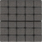 SIMPLIHOME Harrison 30 inch Wide Transitional Square Small Coffee Table Storage Ottoman in Ebony Tweed Polyester, Assembled, for The Living Room and Bedroom