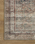 Loloi Chris Loves Julia Jules Collection JUL-09 Ink/Terracotta 9'-6'' x 14', .13" Pile Height, Area Rug