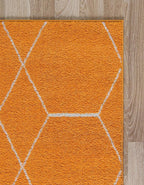 Unique Loom Trellis Frieze Collection Area Rug - Geometric (7' x 10', Orange/ Ivory)