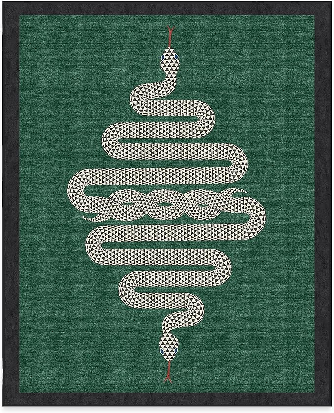 RUGGABLE x Jonathan Adler Machine Washable Modern Area Rug – Venom Emerald 8x10, Stain-Resistant, Non-Slip – Large Rugs for Living Room, Bedroom, Hallway, Entryway & Office–with Cushioned Pad