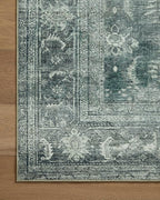 Loloi Magnolia Home by Joanna Gaines Banks Collection BAN-03 Blue/Lagoon 2'-0" x 5'-0" .13" Pile Height, Machine Washable, Accent Rug