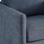 CHITA Swivel Accent Chair, FSC Certified Mid Century Modern Arm Chair for Living Room and Bedroom, Fully Assembled, Blue