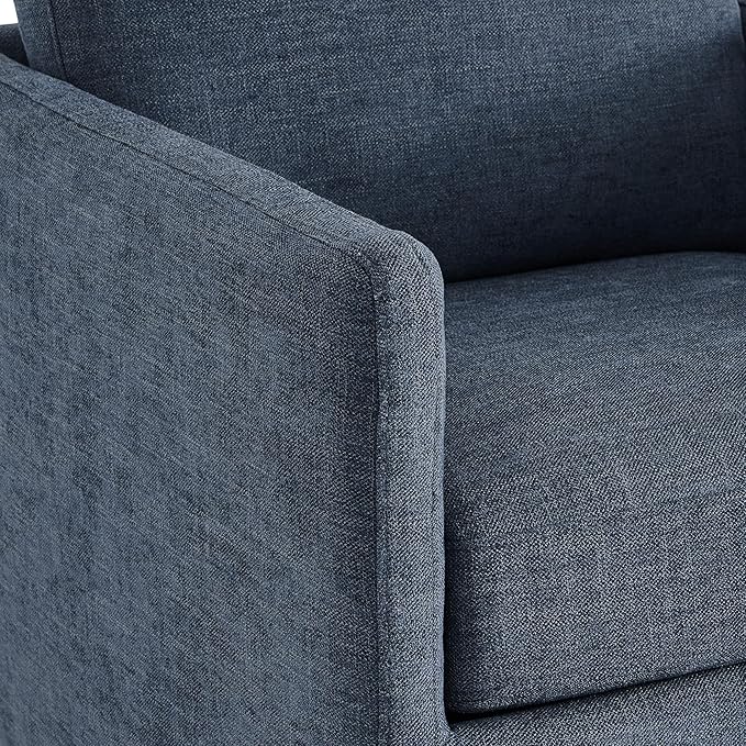 CHITA Swivel Accent Chair, FSC Certified Mid Century Modern Arm Chair for Living Room and Bedroom, Fully Assembled, Blue