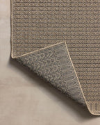 Loloi Chris Loves Julia Providence Collection PRC-05 Natural/Graphite 2'-3" x 7'-7", .12" Pile Height, Indoor/Outdoor Runner Rug