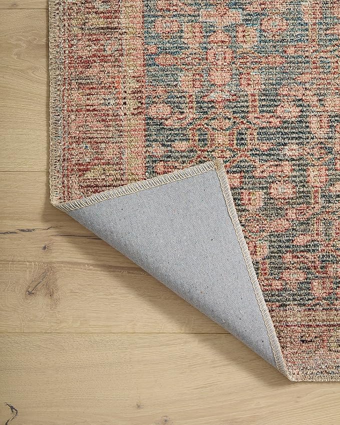 Loloi Angela Rose Aubrey Collection AUB-04 Blue/Terracotta 5'-0" x 7'-0", .19" Pile Height, Area Rug