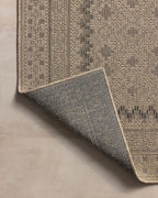 Loloi Chris Loves Julia Providence Collection PRC-06 Charcoal/Dove 3'-9" x 5'-9", .12" Pile Height, Indoor/Outdoor Accent Rug