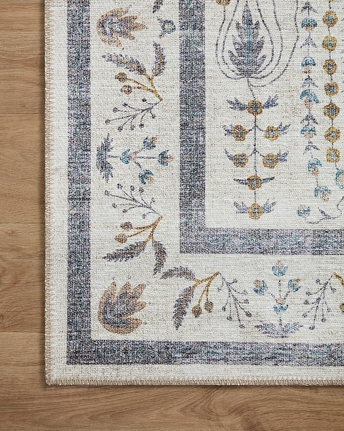 Loloi Rifle Paper Co. Maison Collection MAO-05 Wisteria Cream 3'-9" x 5'-6", .19" Pile Height, Accent Rug