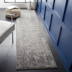 SAFAVIEH Evoke Collection 2'2" x 9' Grey/Ivory EVK256D Oriental Distressed Non-Shedding Living Room Entryway Foyer Hallway Bedroom Runner Rug