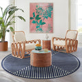 RUGGABLE x Jonathan Adler Machine Washable Area Rug – Inkdrop Lapis Blue 6 ft Round, Stain-Resistant, Non-Slip – Medium Rugs for Living Room, Bedroom, Hallway, Entryway & Office–with Cushioned Pad