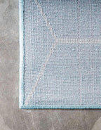 Unique Loom Trellis Frieze Collection Area Rug - Geometric (5' 1" x 8', Light Blue/ Ivory)
