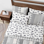 Eddie Bauer - Flannel Sheets Full Size, Anti-Pilling & Wrinkle Resistant Cotton, Touchably Soft for All-Season Comfort - Bed Sheets with Matching Pillowcases & Fitted Sheet (Bear Family Grey)