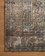 Loloi Amber Lewis Morgan Collection MOG-03 Denim/Multi 9'-6" x 13'-6" 38" Thick Area Rug feat. CloudPile, Neutral, Room Décor, Vintage Inspired, Livingroom, Bedroom, Dining Area