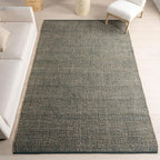 nuLOOM 5x8 Elfriede Jute & Cotton Hand Woven Area Rug, Green, Solid Rustic Farmhouse Style, Weaved Design, Natural Fiber, for Bedroom, Living Room, Dining Room, Hallway, Office, Entryway