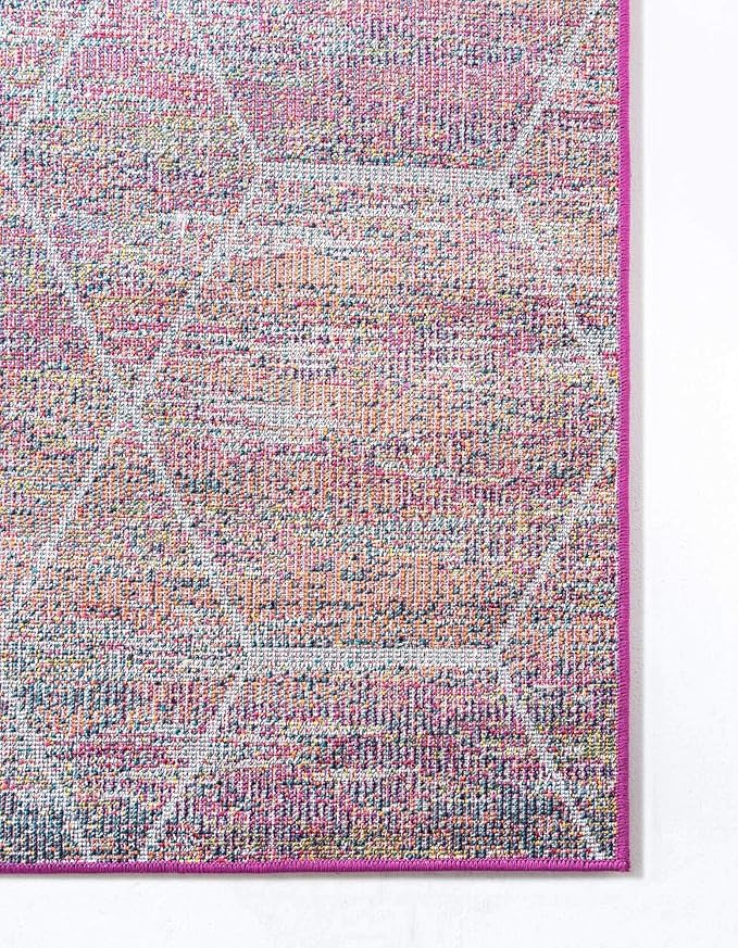 Unique Loom Trellis Frieze Collection Area Rug - Geometric (8' x 11', Multi/ Ivory)