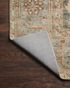 Loloi Margot Collection MAT-03 Ocean/Spice 2'-6" x 11'-6" Runner Rug feat. CloudPile, No-Shed Easy Clean Large Patterned Area Rug for Living Room, Bedroom, Dining Area