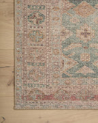 Loloi Angela Rose Aubrey Collection AUB-02 Aqua/Sand 2'-6" x 9'-6", .19" Pile Height, Runner Rug