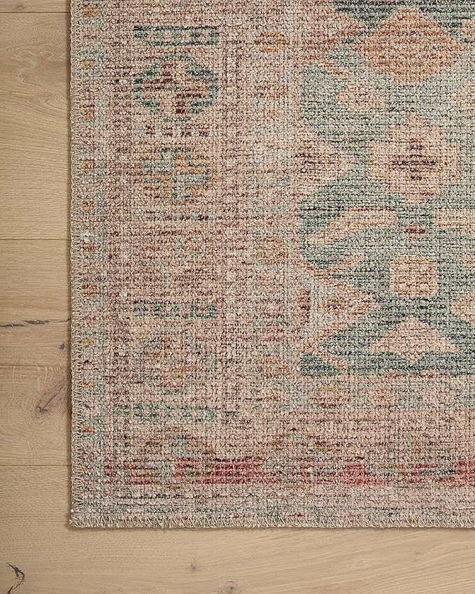 Loloi Angela Rose Aubrey Collection AUB-02 Aqua/Sand 2'-6" x 9'-6", .19" Pile Height, Runner Rug