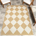 nuLOOM 4' x 6' Outdoor Performance Area Rug, Stain Resistant, Weather Resistant, High Traffic, Patio, Balcony, Outside, Sabina Tan
