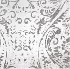 Home Dynamix Nicole Miller Patio Sofia Juniper Indoor/Outdoor Area Rug 7'9"x10'2", 4151-123, Distressed Damask Ivory/Gray Juniper