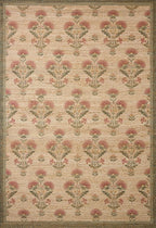 Loloi Chris Loves Julia Rue Collection RUE-01 Sage/Blush 3'-6" x 5'-6" Accent Rug Jute Neutral Floral Living Room Bedroom Rug