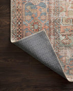 Loloi Loren Collection LQ-15 Terracotta/Sky 3'-6" x 5'-6" Accent Rug