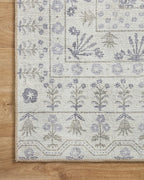 Loloi Rifle Paper Co. Maison Collection MAO-03 Rosette Ivory 5'-0" x 5'-0", .19" Pile Height, Round Area Rug