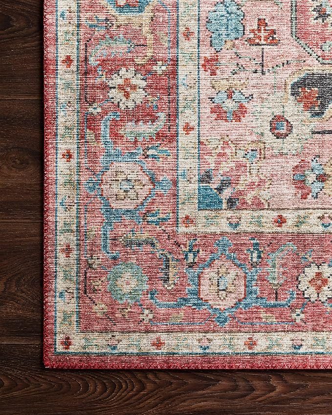 Loloi Skye Collection SKY-05 Brick/Ocean 6'-0" x 6'-0" Round Area Rug