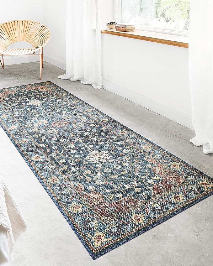 Loloi Skye Collection SKY-08 Denim/Brick 2'-0" x 5'-0" Accent Rug
