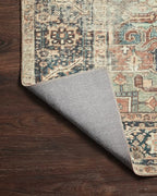 Loloi Margot Collection MAT-02 Terracotta/Lagoon 7'-6" x 9'-6" Area Rug feat. CloudPile, No-Shed Easy Clean Large Patterned Area Rug for Living Room, Bedroom, Dining Area