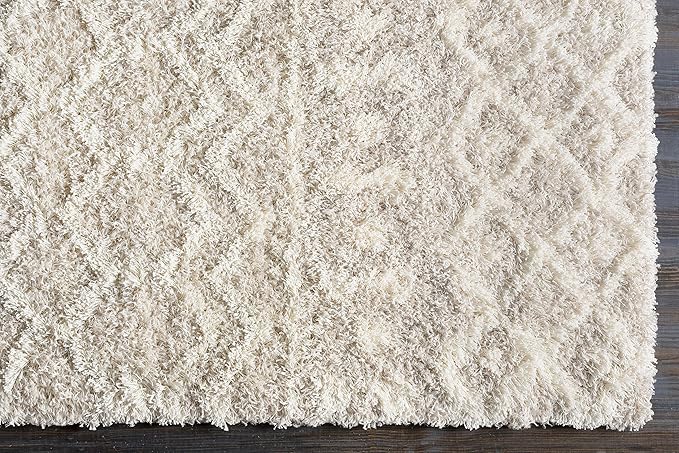 Livabliss Hapsburg Moroccan Shag Runner Area Rug,2'7" x 14',Beige