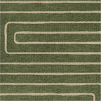 RUGGABLE x Jonathan Adler Machine Washable Modern Area Rug – Labyrinth Fern Green 6x9, Stain-Resistant, Non-Slip – Medium Rugs for Living Room, Bedroom, Hallway, Entryway & Office–with Cushioned Pad