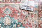 Loloi Skye Collection SKY-05 Brick/Ocean 6'-0" x 6'-0" Round Area Rug