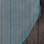 Unique Loom Solid Shag Collection Area Rug (3' 3" x 5' 3" Oval, Deep Aqua Blue)