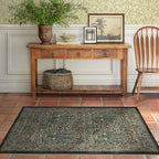 RUGGABLE x Morris & Co Washable Area Rug– Blackthorn Forest Green 4x6, Stain-Resistant, Non-Slip – Medium Machine Washable Rugs for Living Room, Bedroom, Hallway, Entryway & Office–with Cushioned Pad