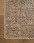 Loloi Amber Lewis Cambria Collection CBR-07 Ocean/Bark 2'-6" x 9'-6" Runner Rug Jute, Neutral, Vintage Style, Antique Tone, Living, Bedroom, Dining, Carpet